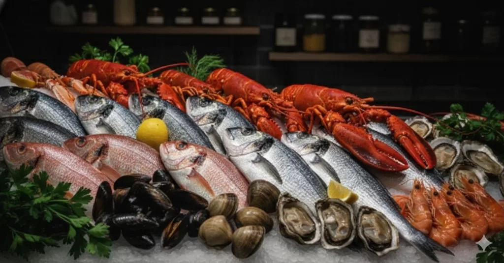 Poissons fraichement péchés
