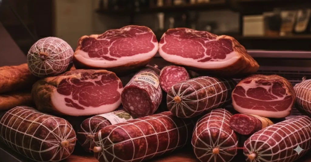 Pièce de viande crue rouge posée sur une planche en bois, prête à être cuisinée.